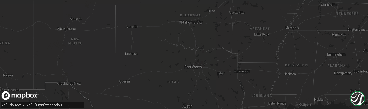 Hail map on September 16, 2012