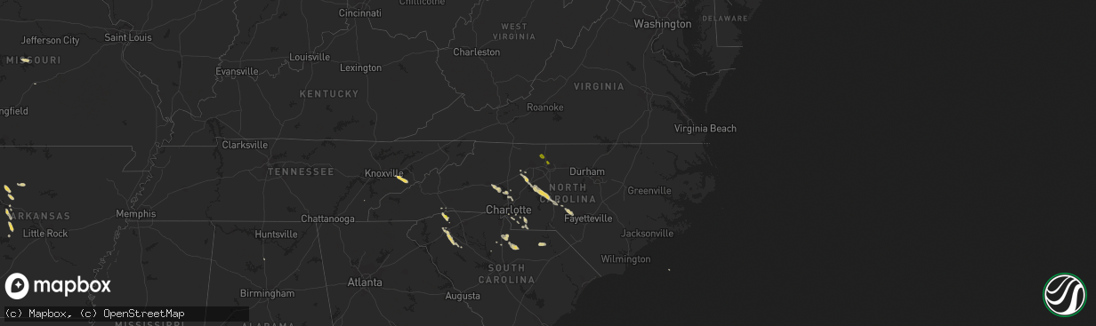 Hail map on September 16, 2014