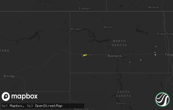 Hail map preview on 09-16-2015