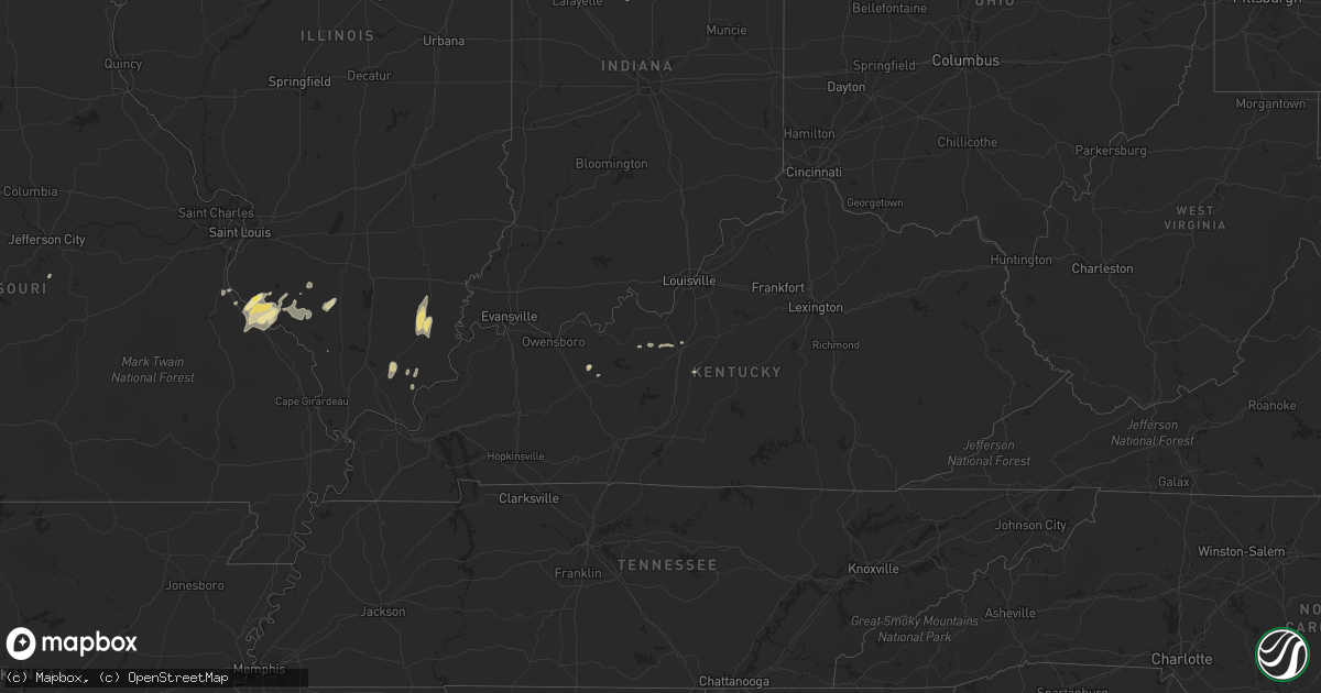 Hail map in Kentucky on September 16, 2016