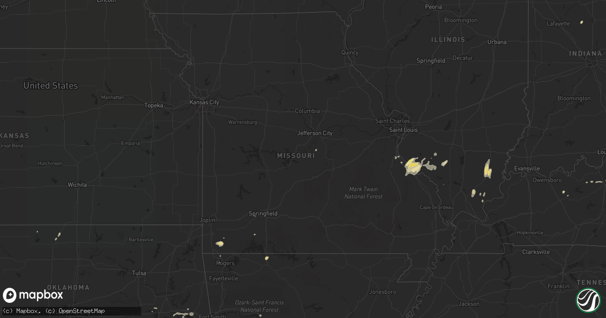 Hail map in Missouri on September 16, 2016