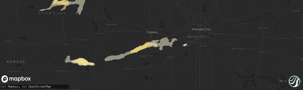 Hail map in Carbondale, KS on September 16, 2017