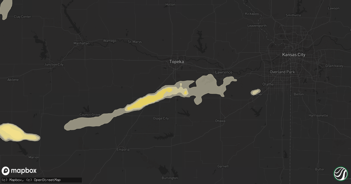 Hail map in Carbondale, KS on September 16, 2017