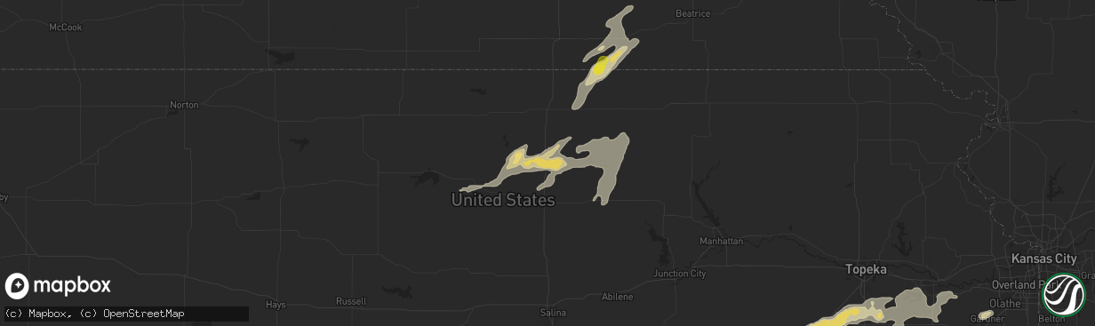 Hail map in Concordia, KS on September 16, 2017