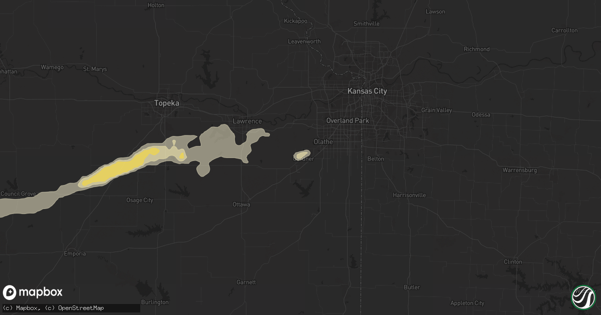 Hail map in Gardner, KS on September 16, 2017