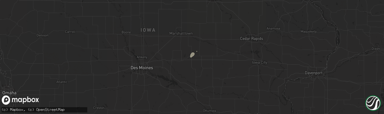 Hail map in Grinnell, IA on September 16, 2017