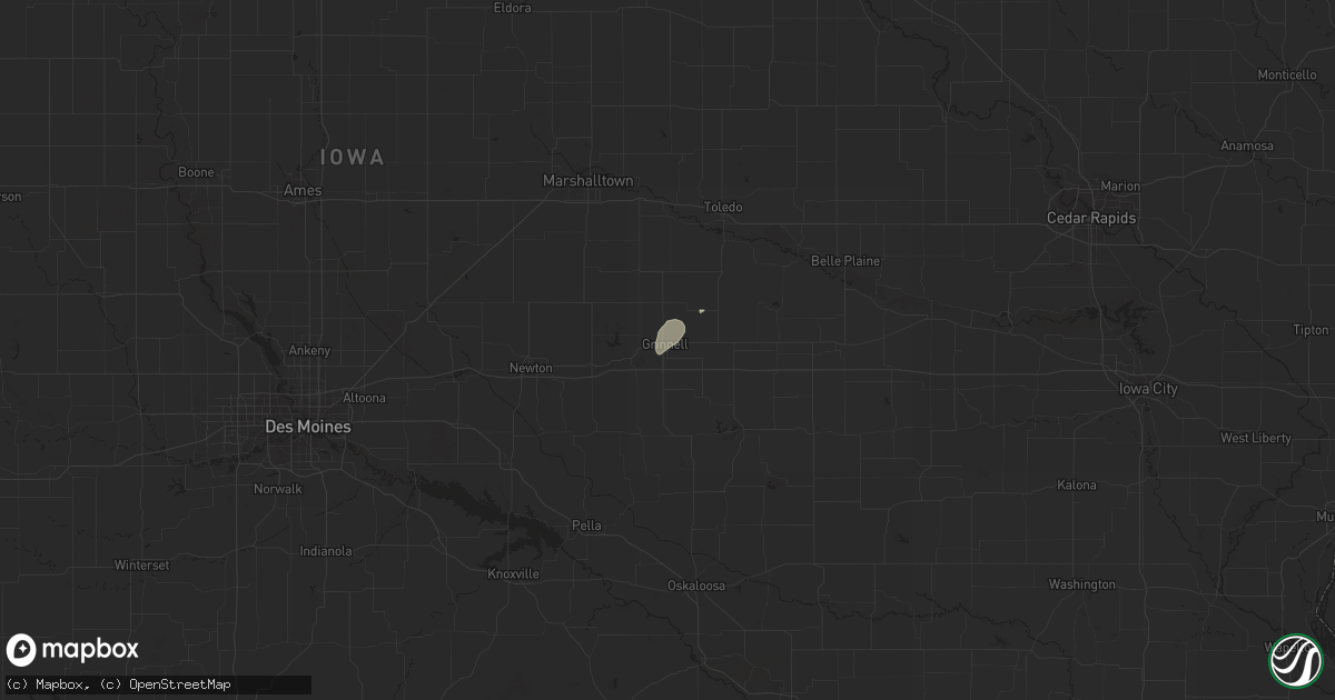 Hail map in Grinnell, IA on September 16, 2017