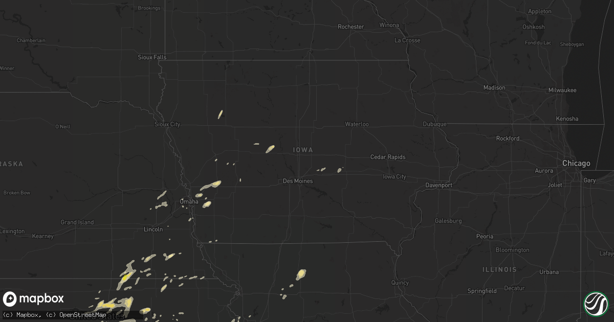 Hail map in Iowa on September 16, 2017