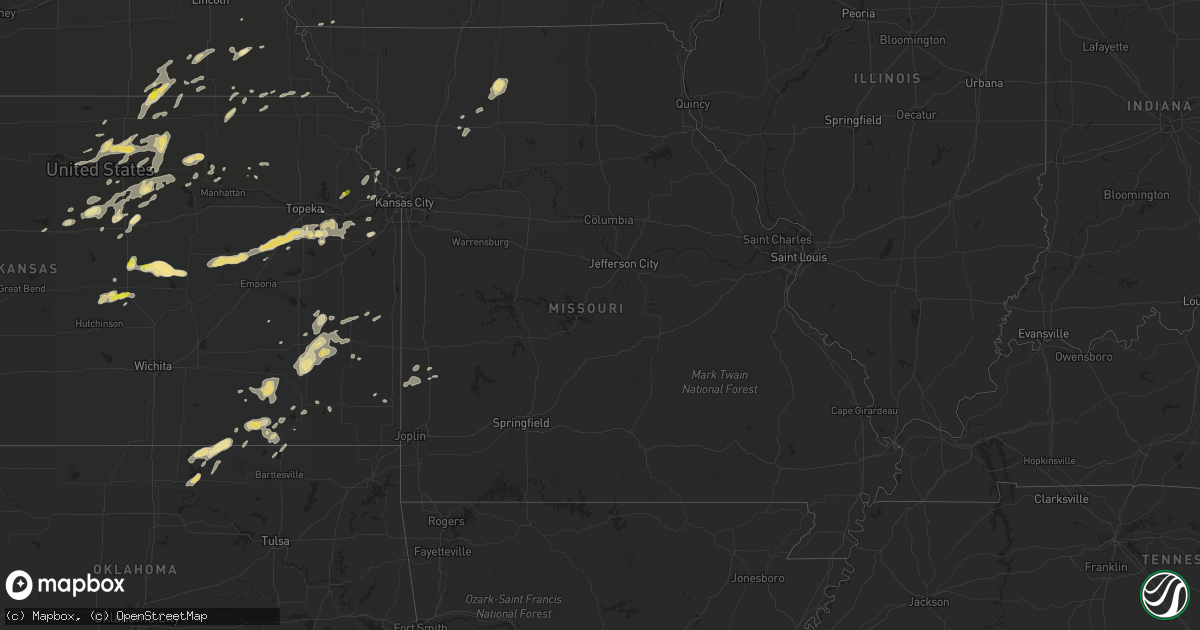 Hail map in Missouri on September 16, 2017