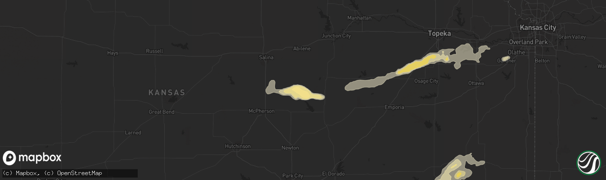 Hail map in Tampa, KS on September 16, 2017