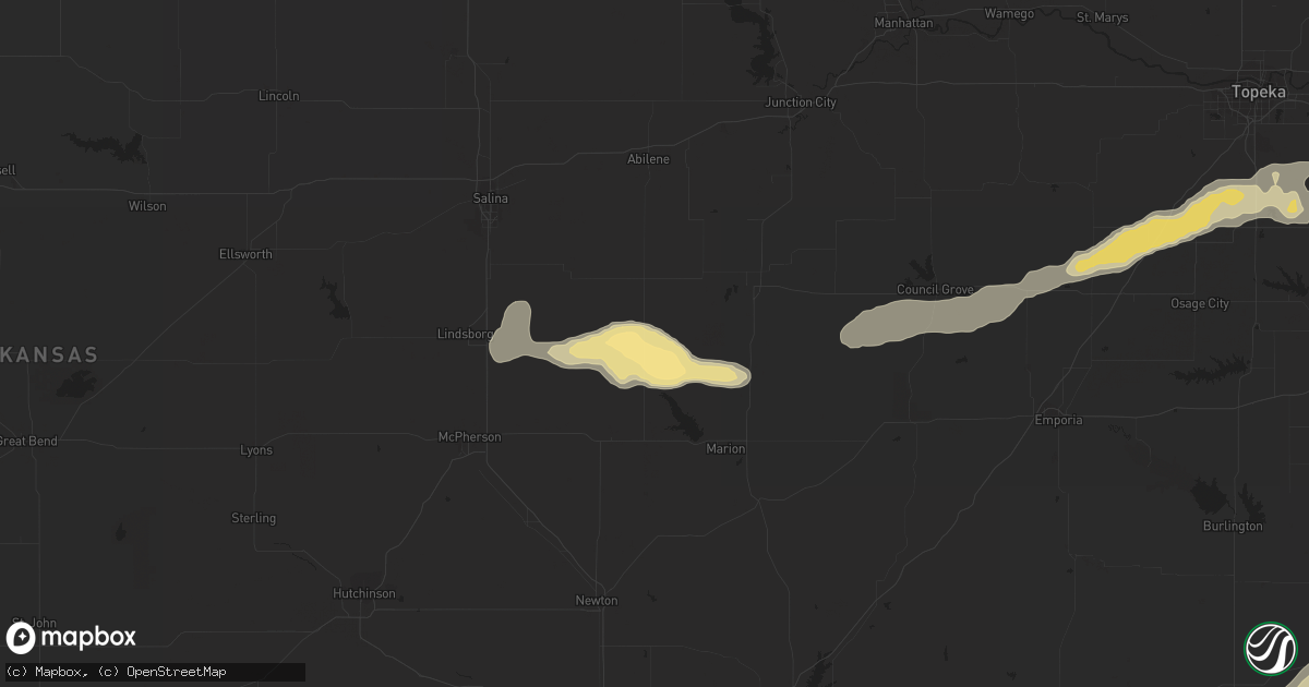 Hail map in Tampa, KS on September 16, 2017