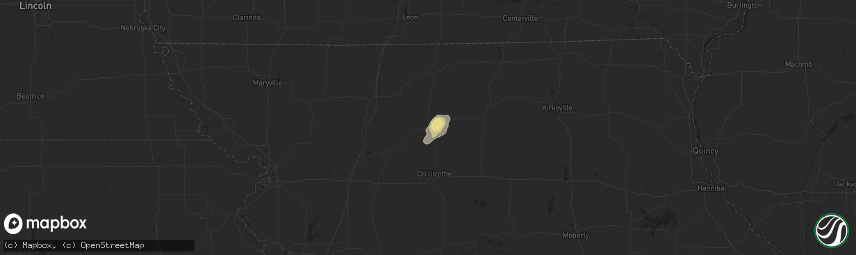 Hail map in Trenton, MO on September 16, 2017