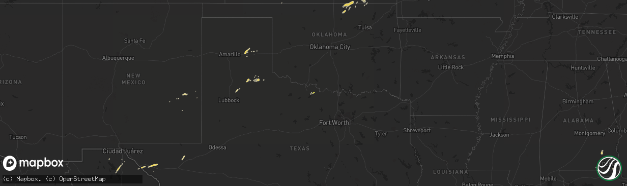 Hail map on September 16, 2017