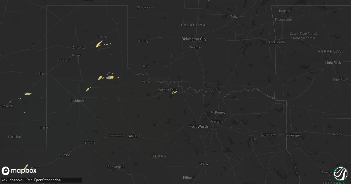 Hail map on September 16, 2017