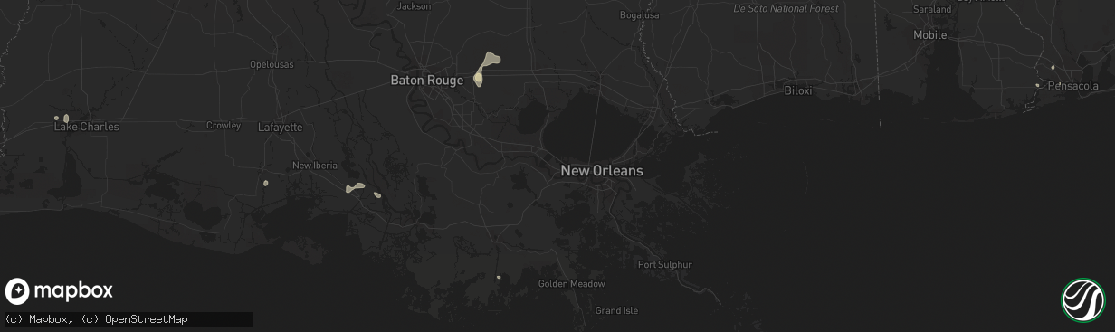 Hail map in Abbeville, LA on September 16, 2018