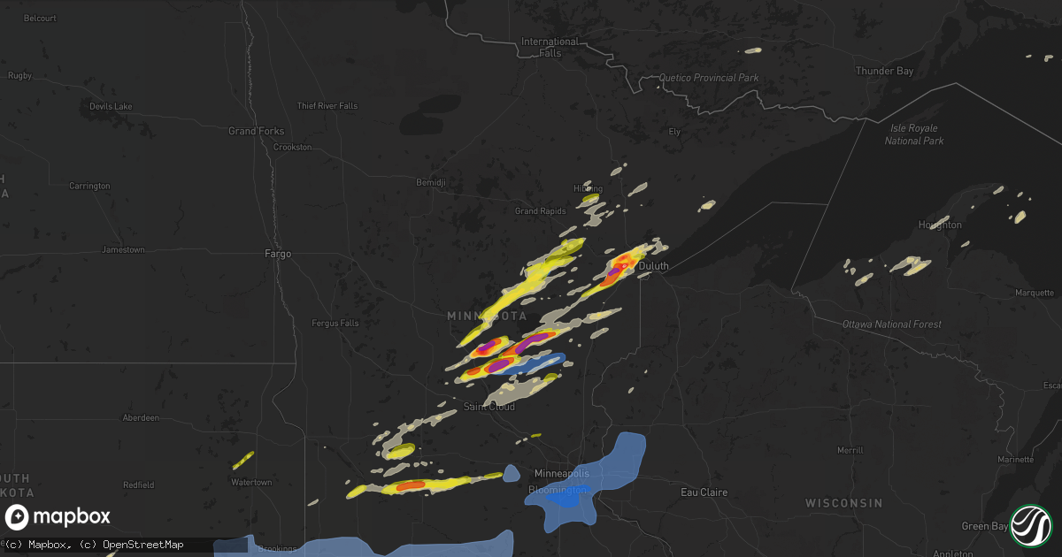 Hail map on September 16, 2021