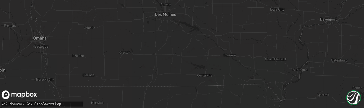 Hail map in Chariton, IA on September 16, 2023