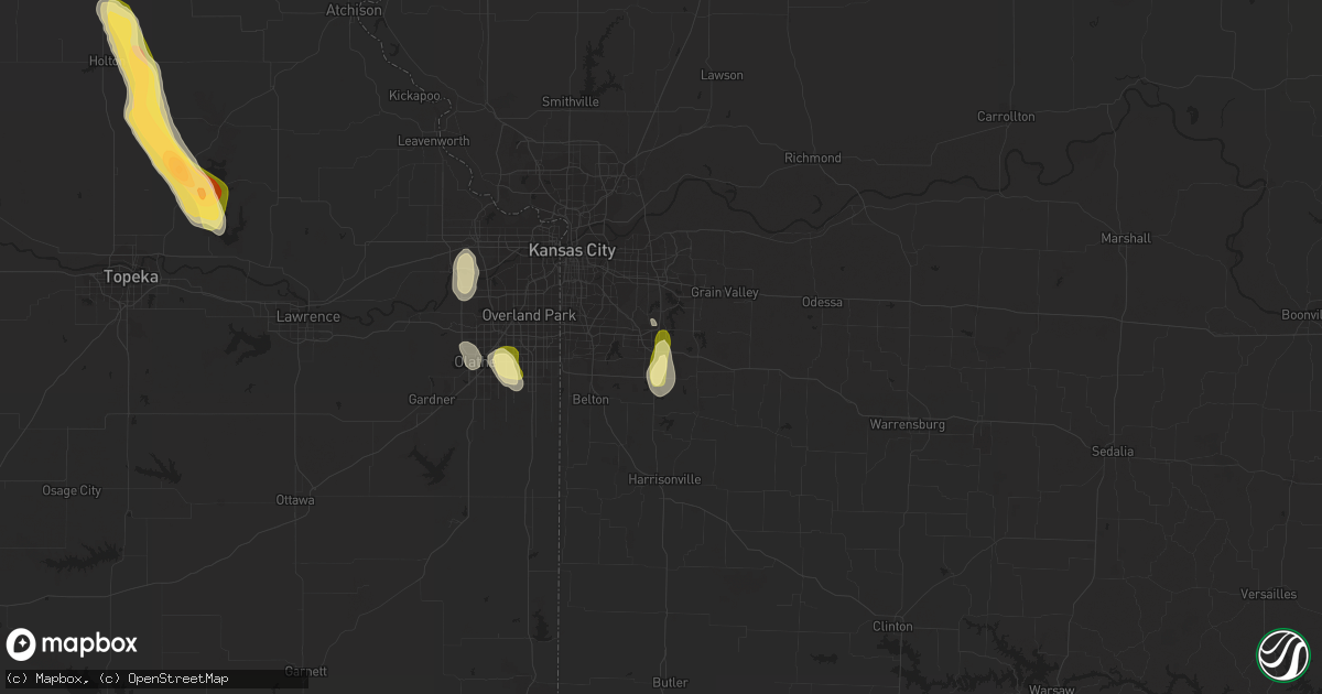 Hail map in Lees Summit, MO on September 16, 2023