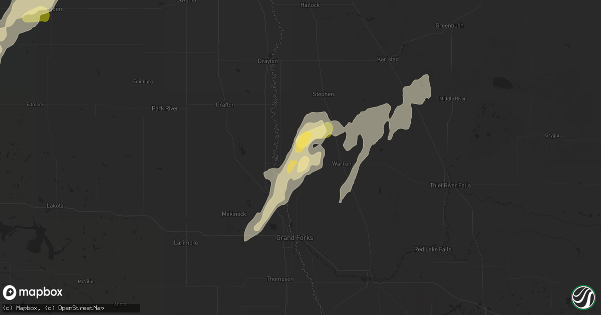 Hail map in Alvarado, MN on September 16, 2024