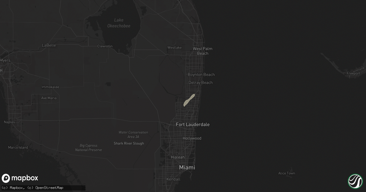 Hail map in Boca Raton, FL on September 16, 2024
