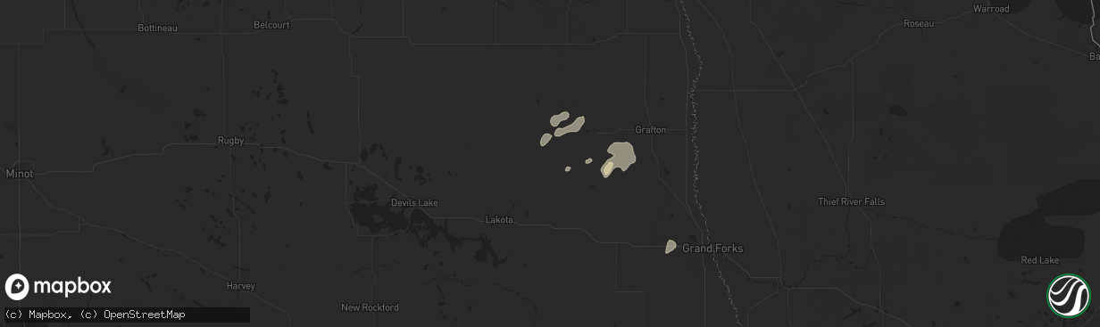 Hail map in Lankin, ND on September 16, 2024