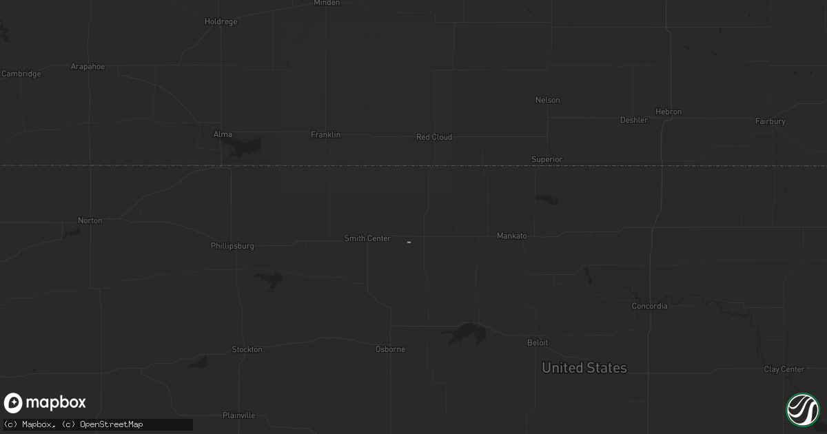 Hail map in Lebanon, KS on September 16, 2024