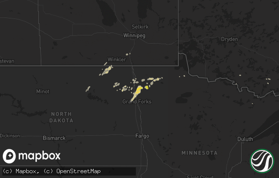 Hail map preview on 09-16-2024