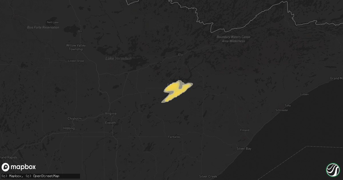Hail map in Babbitt, MN on September 16, 2025