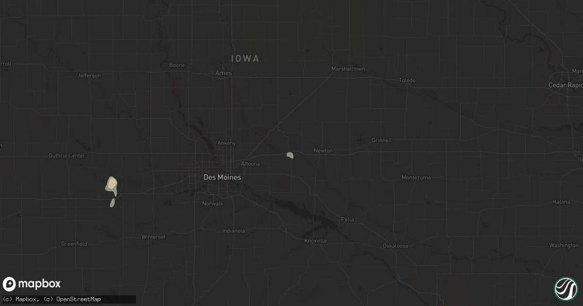 Hail map in Colfax, IA on September 16, 2025