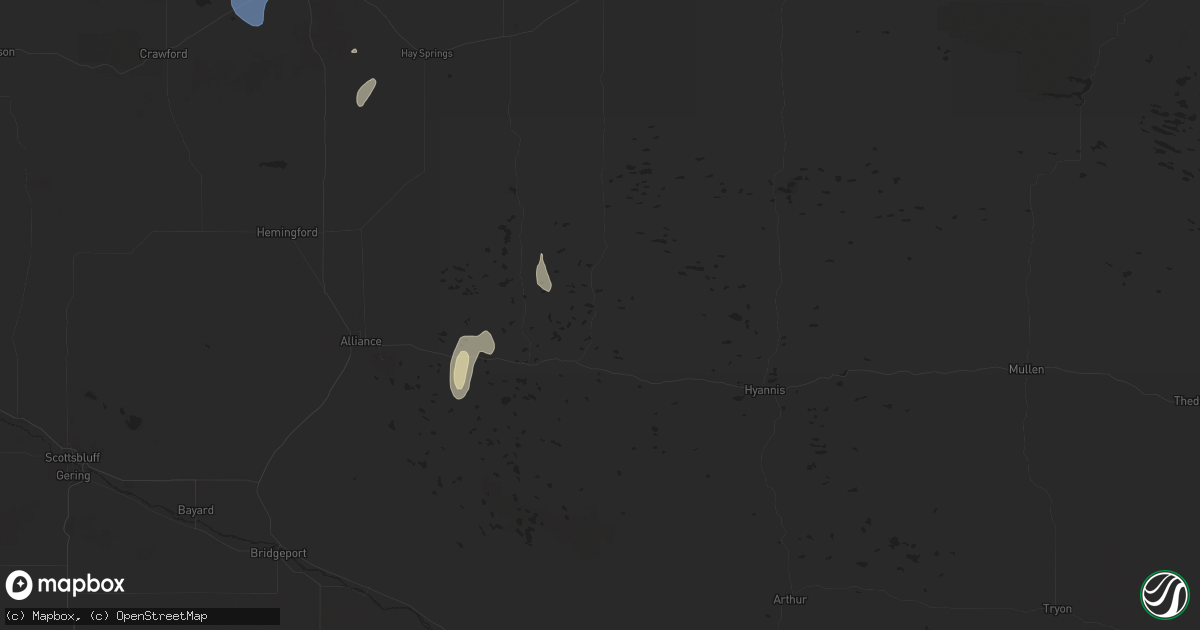 Hail map in Ellsworth, NE on September 16, 2025