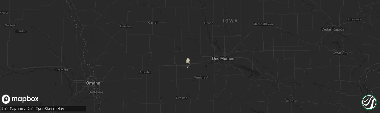 Hail map in Redfield, IA on September 16, 2025