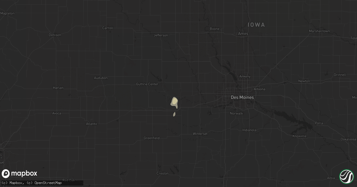 Hail map in Redfield, IA on September 16, 2025