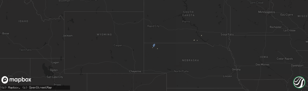 Hail map on September 16, 2025