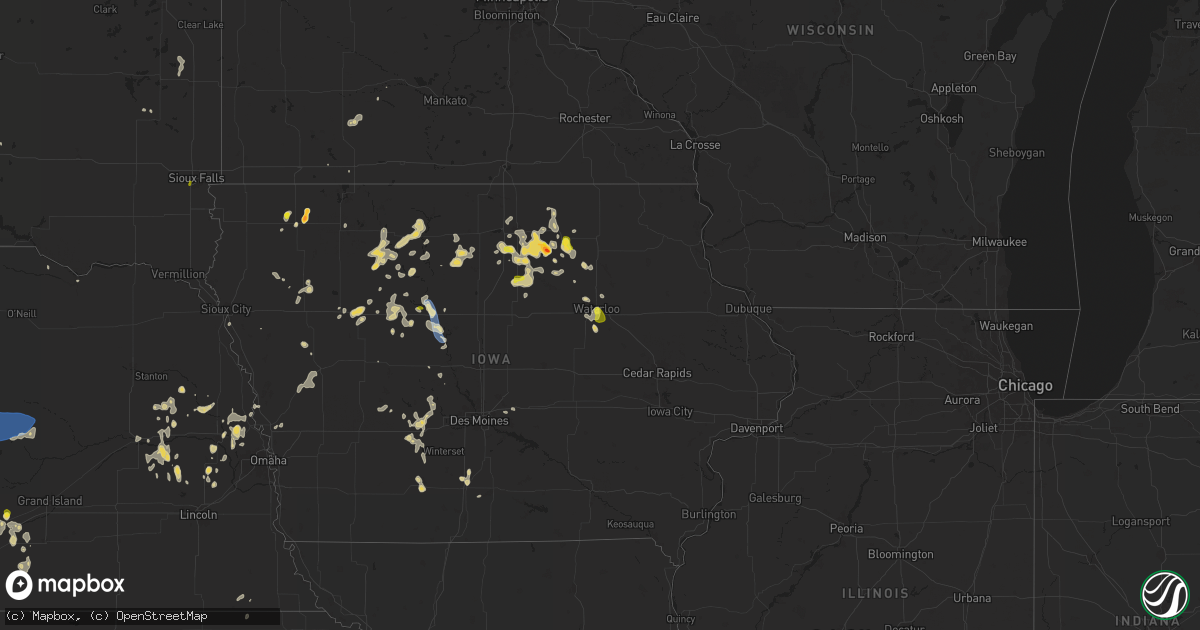 Hail map on September 16, 2025