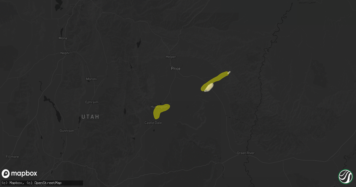 Hail map in Elmo, UT on September 16, 2026