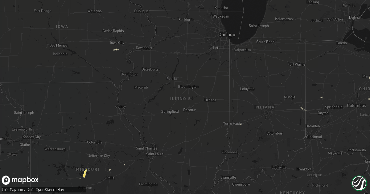 Hail map in Illinois on September 16, 2026
