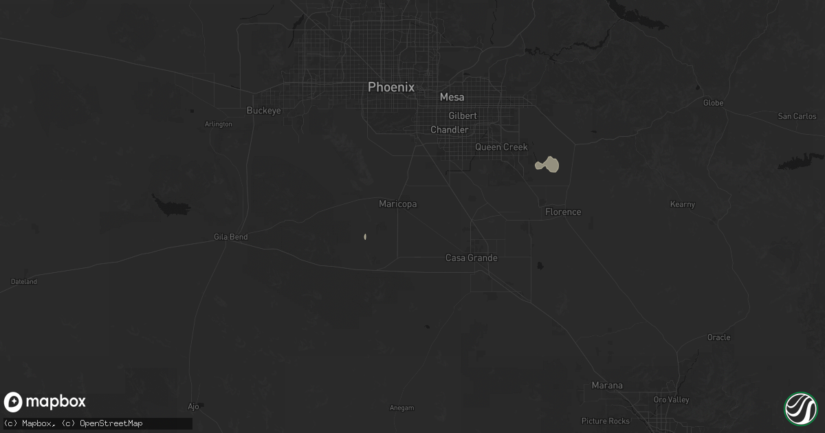 Hail map in Maricopa, AZ on September 16, 2026