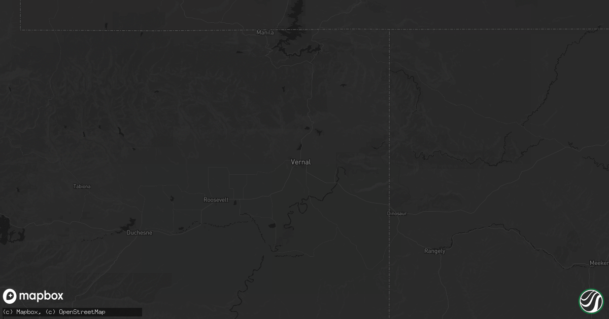 Hail map in Vernal, UT on September 16, 2026