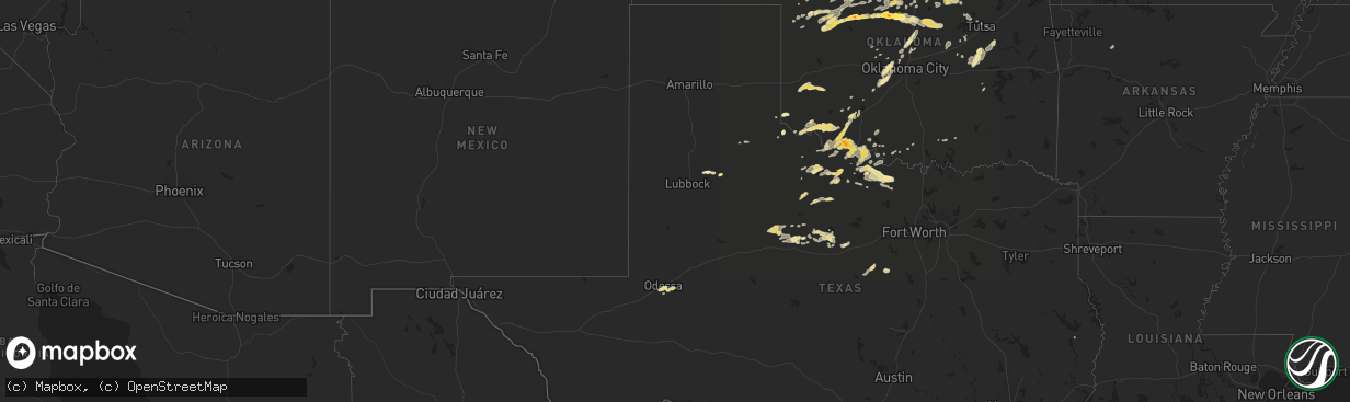 Hail map in Arkansas on September 17, 2011