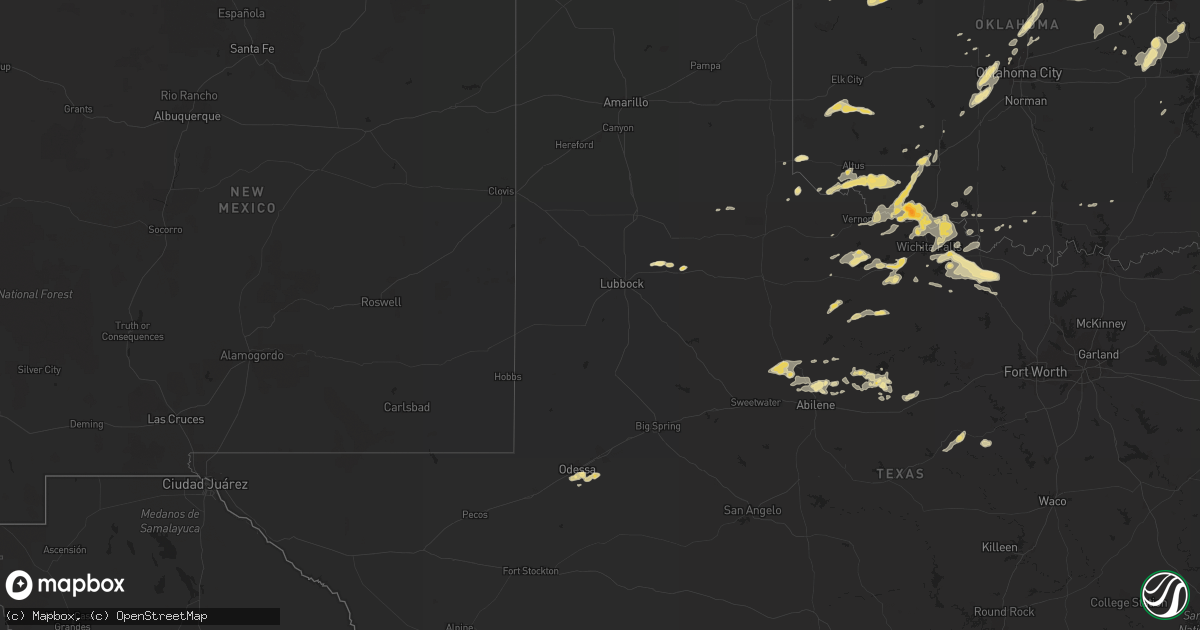 Hail map in Texas on September 17, 2011