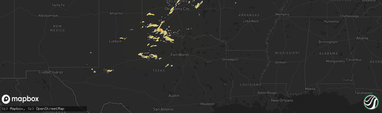 Hail map on September 17, 2011