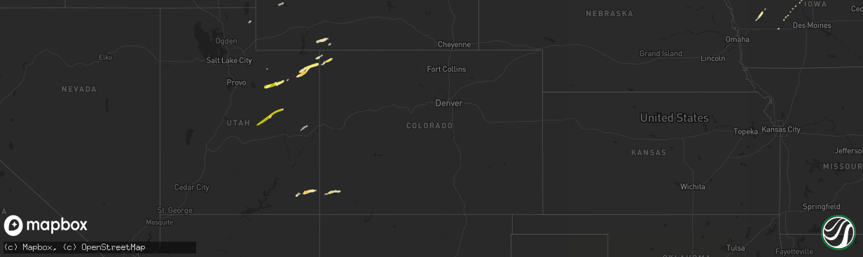 Hail map in Colorado on September 17, 2013