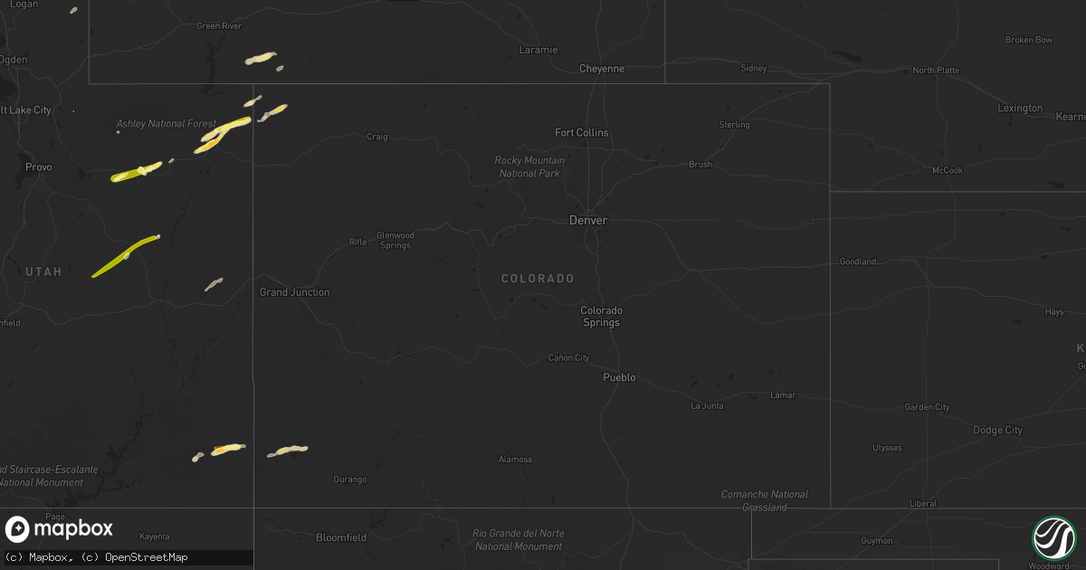 Hail map in Colorado on September 17, 2013