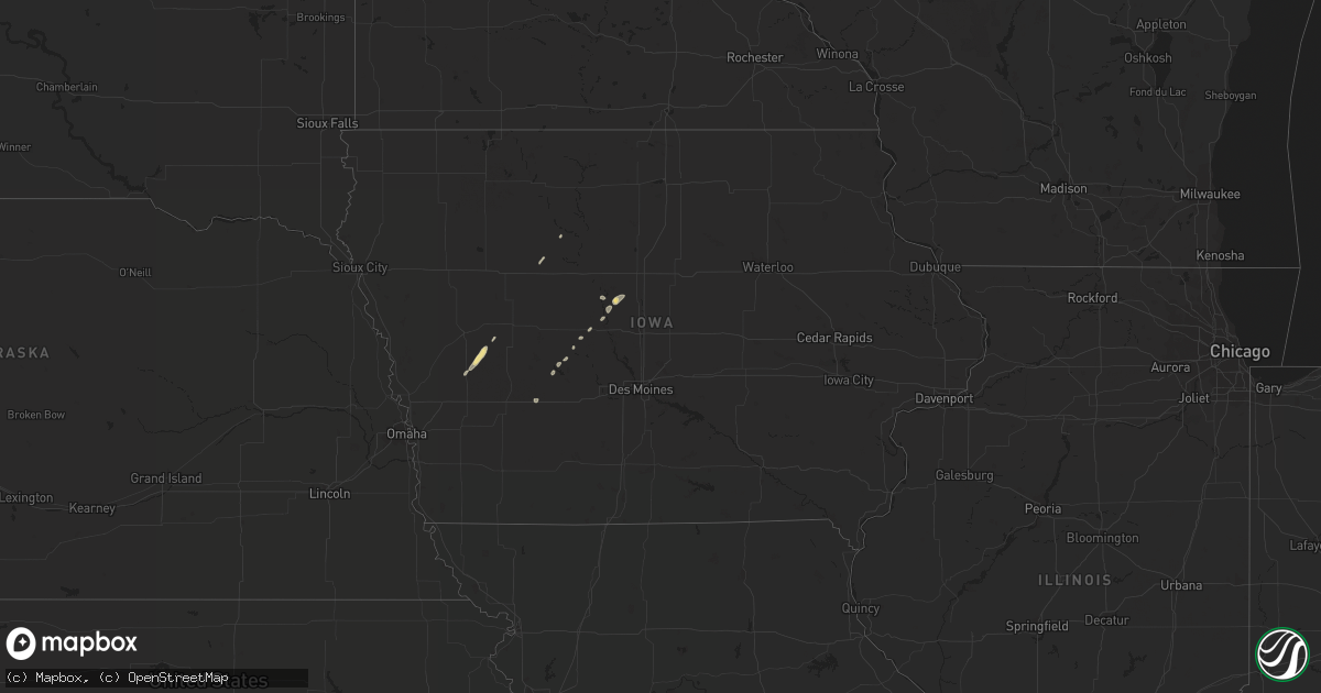 Hail map in Iowa on September 17, 2013