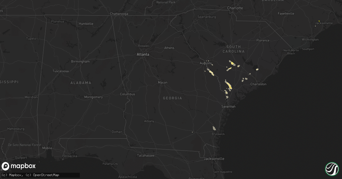 Hail map in Georgia on September 17, 2014