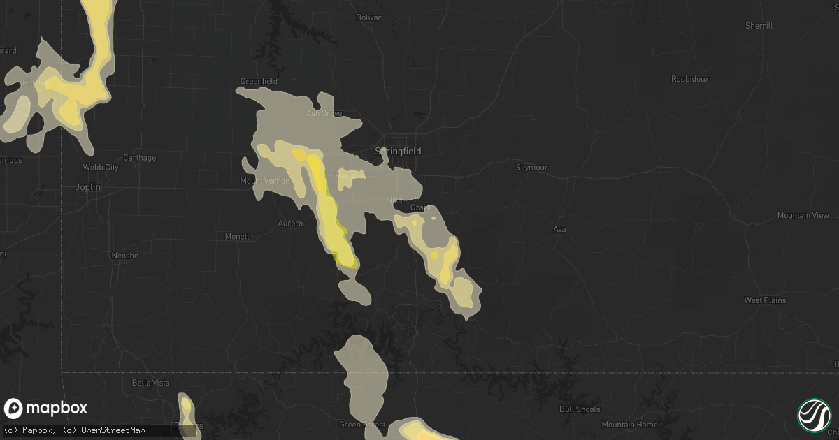 Hail map in Ozark, MO on September 17, 2014