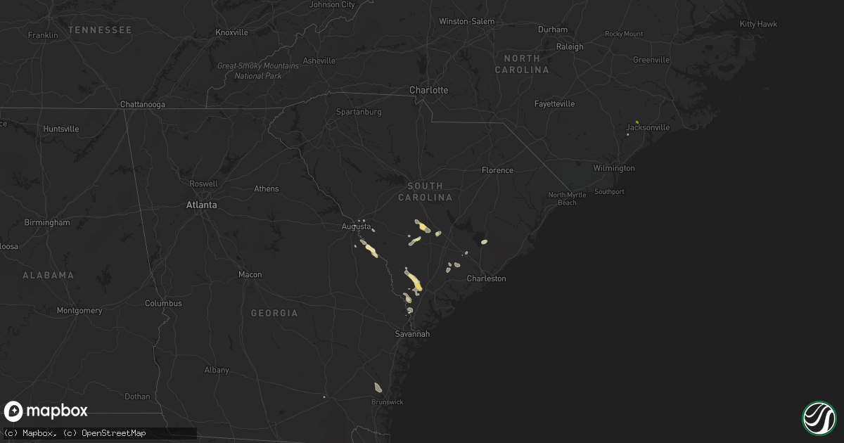 Hail map in South Carolina on September 17, 2014
