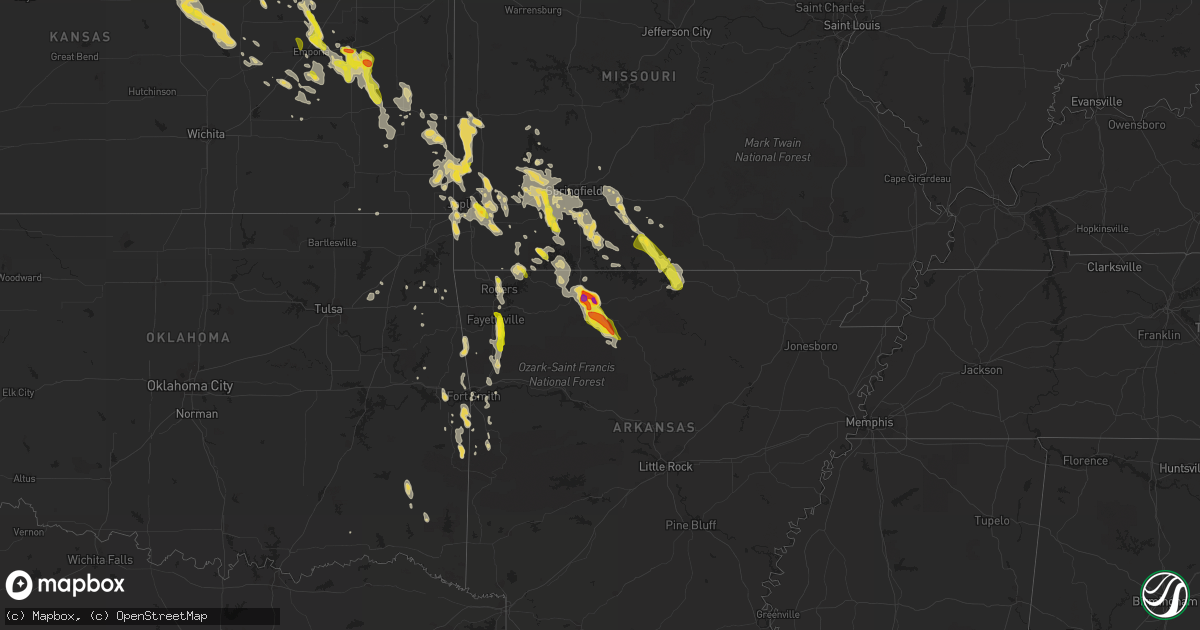 Hail map on September 17, 2014