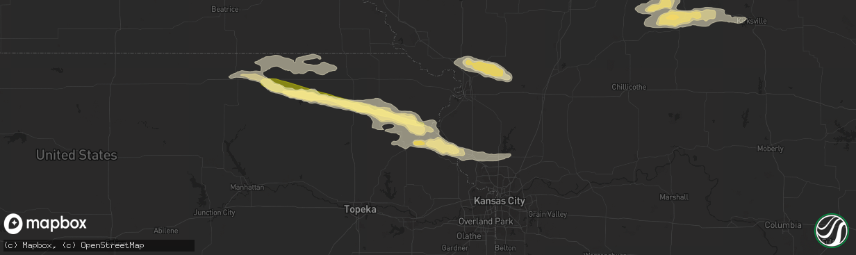 Hail map in Atchison, KS on September 17, 2015