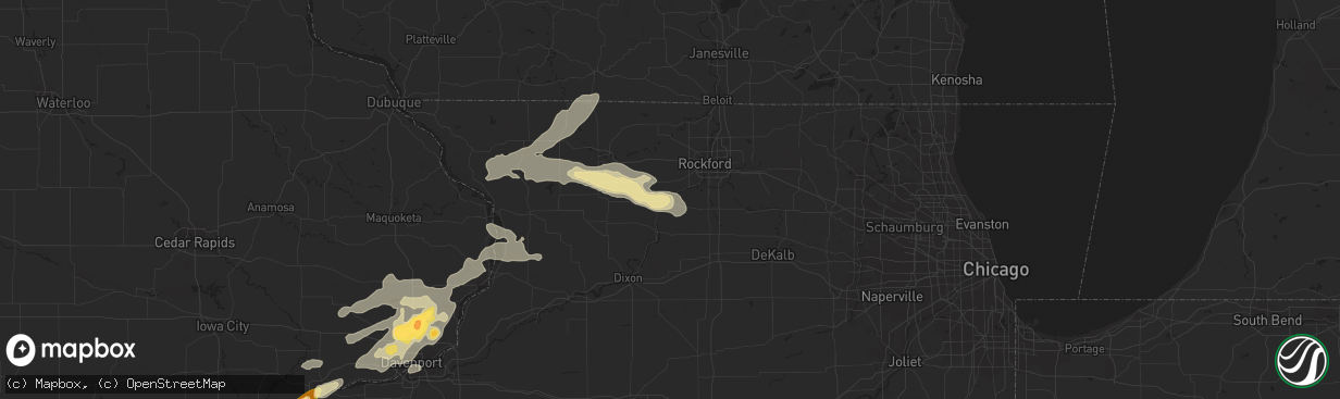 Hail map in Byron, IL on September 17, 2015